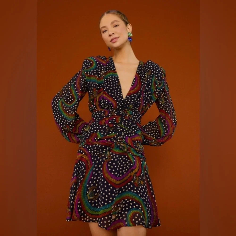 Farm Rio Rainbow Oxen Mini Dress - Picture 8 of 9